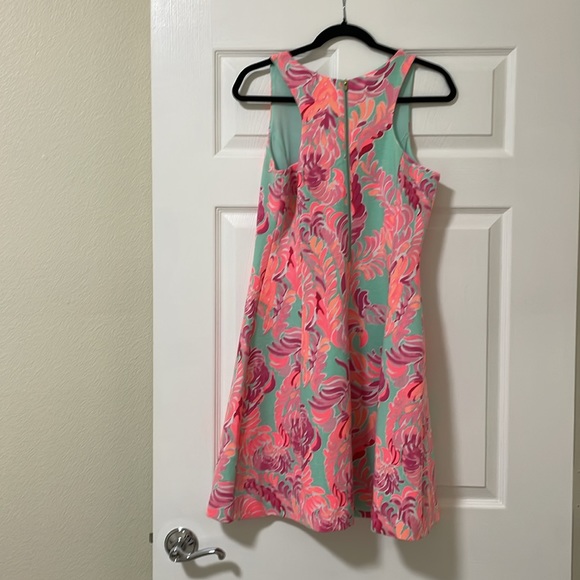 Lily Pulitzer Teal Floral Print Dress - Picture 4 of 8